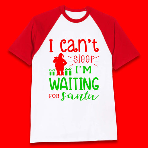 Christmas Waiting For Santa Baseball T-Shirt