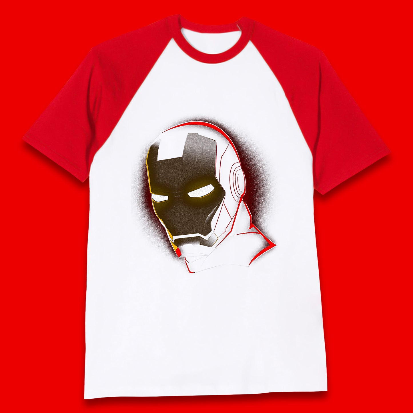 Marvel Avengers Iron Man Portrait Art Superhero Comic Book Character Iron-Man Marvel Comics Baseball T Shirt