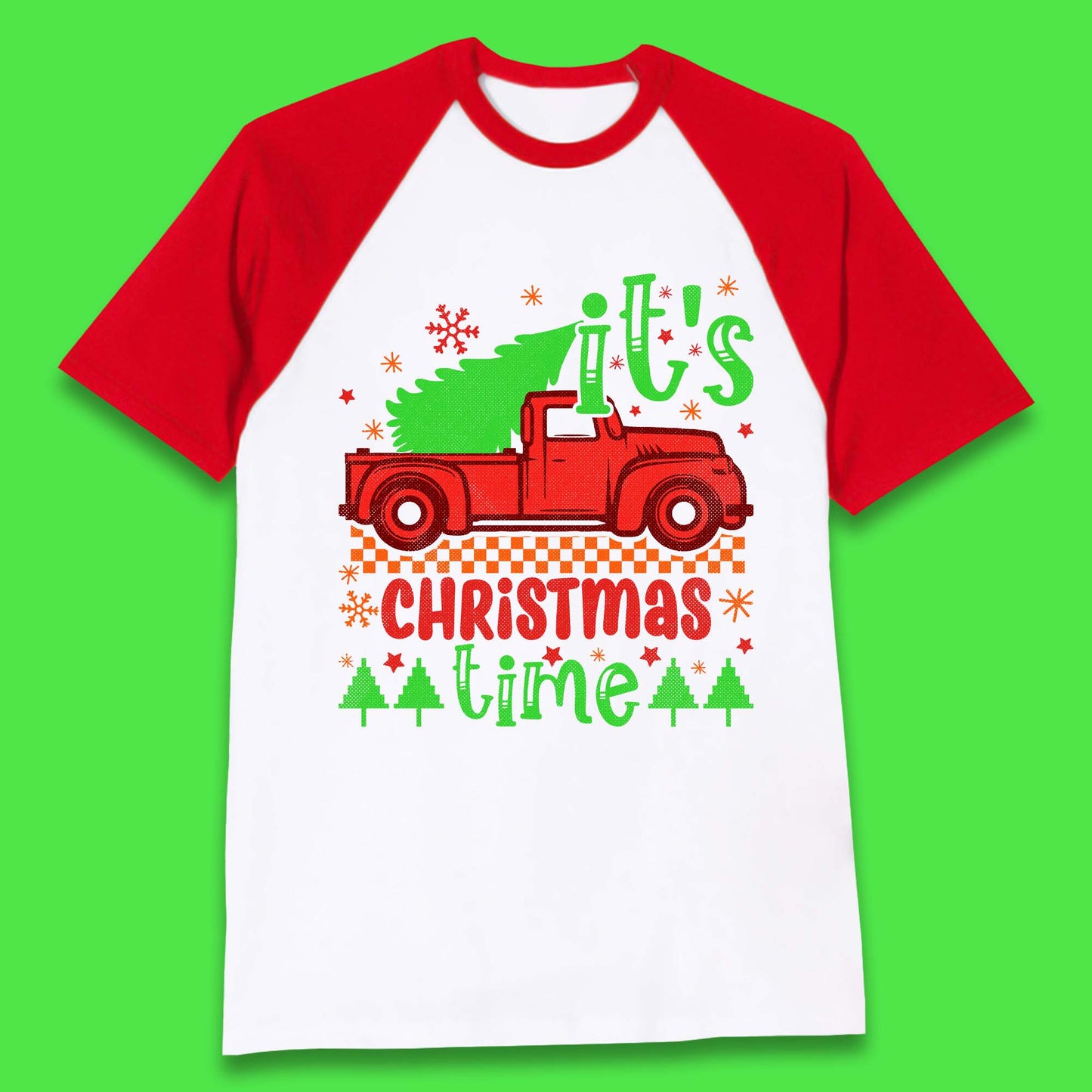 Christmas Truck Baseball T-Shirt