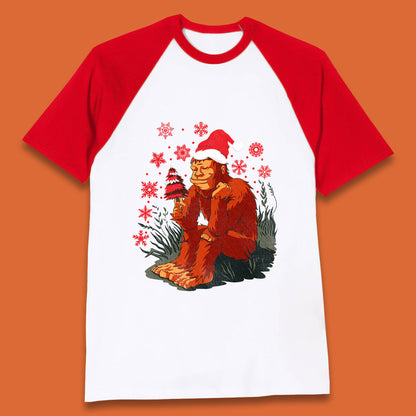 bigfoot christmas tree baseball shirt