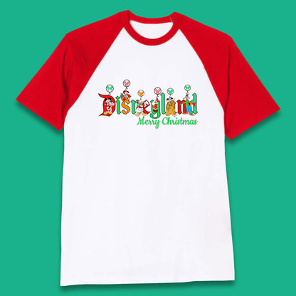 disneyland merry christmas baseball t shirt