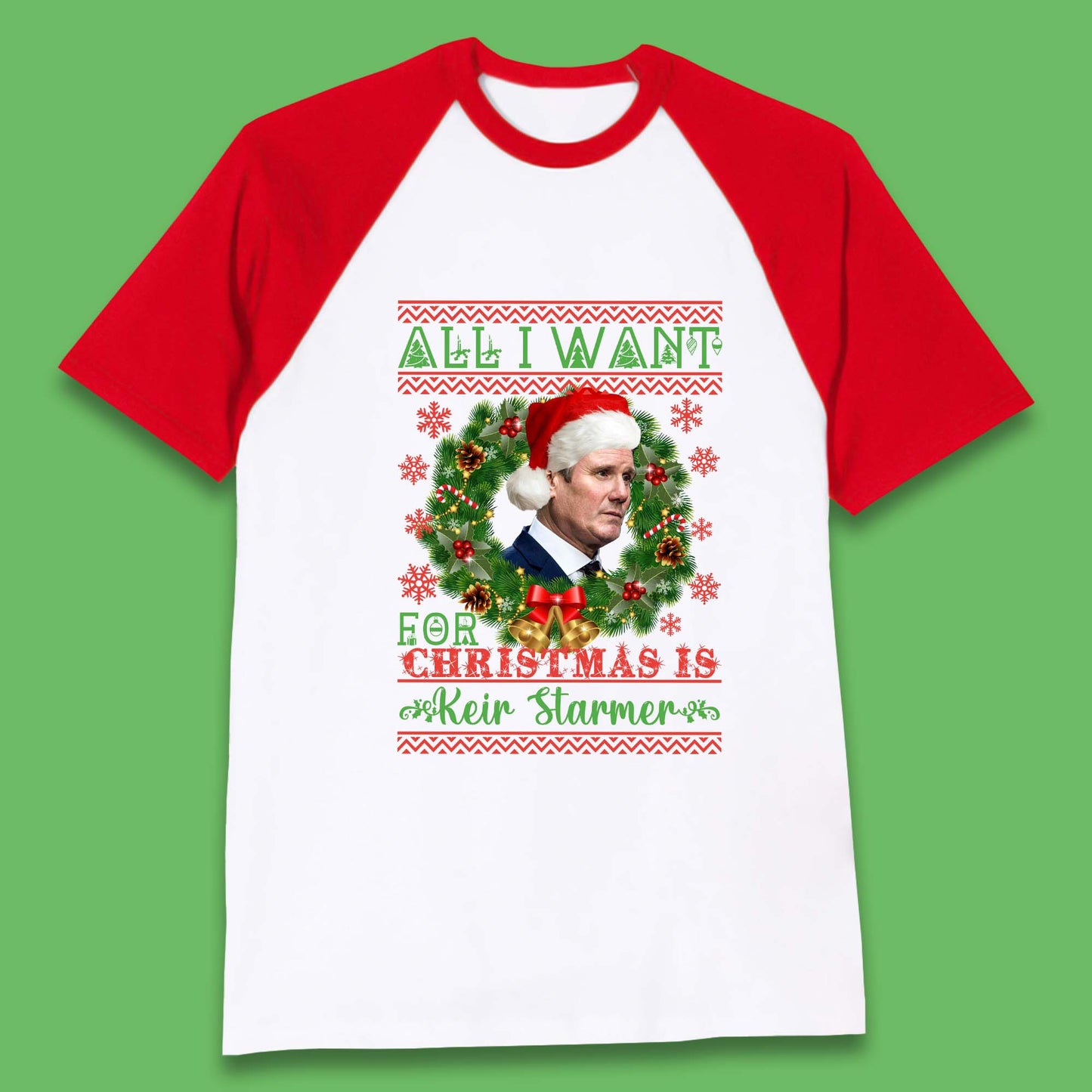 keir starmer christmas baseball t shirt