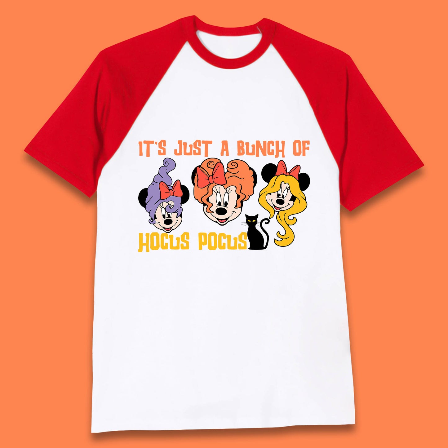 It's Just A Bunch Of Hocus Pocus Halloween Witches Minnie Mouse & Friends Disney Trip Baseball T Shirt