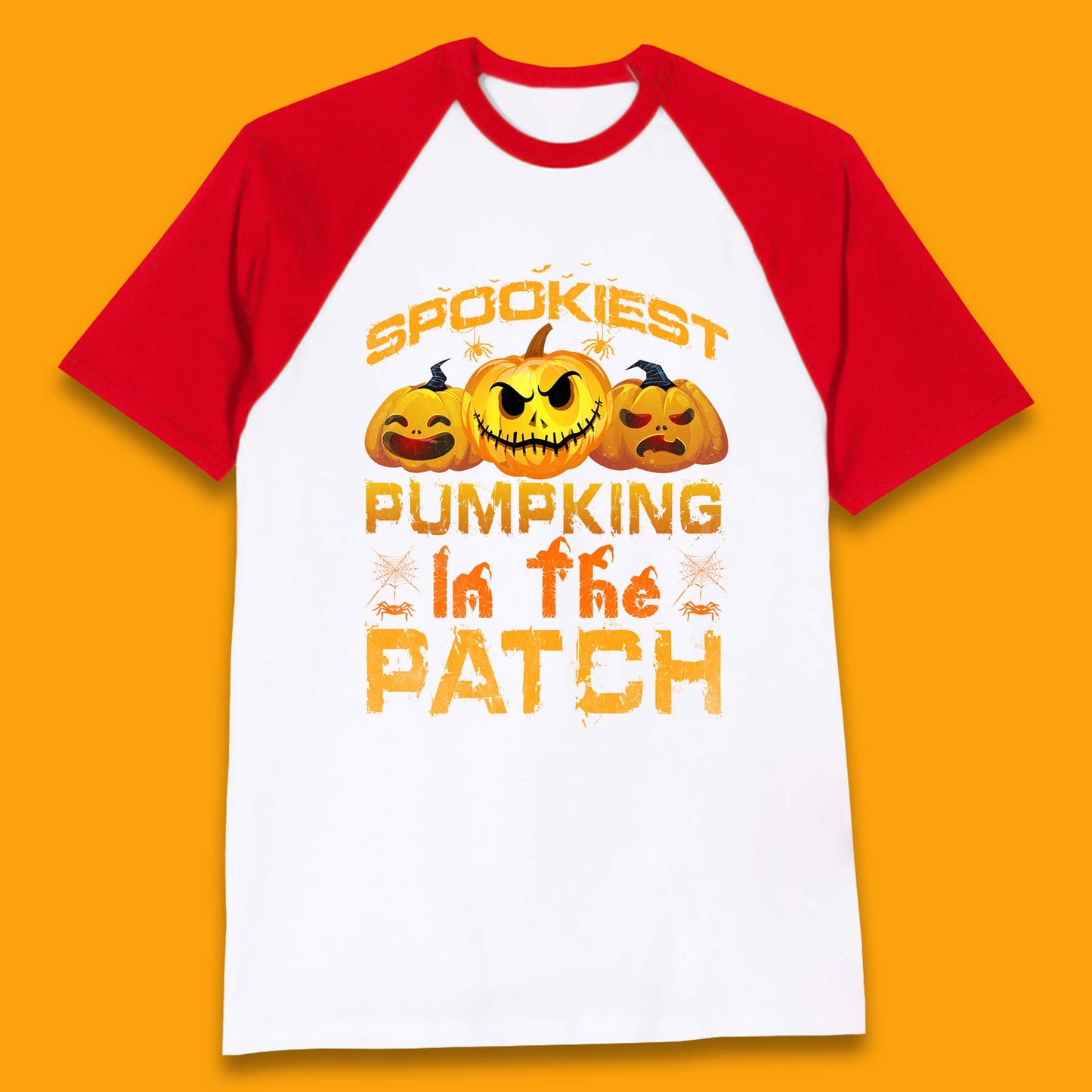 Spookiest Pumpkin In The Patch Spooky Season Happy Halloween Baseball T Shirt