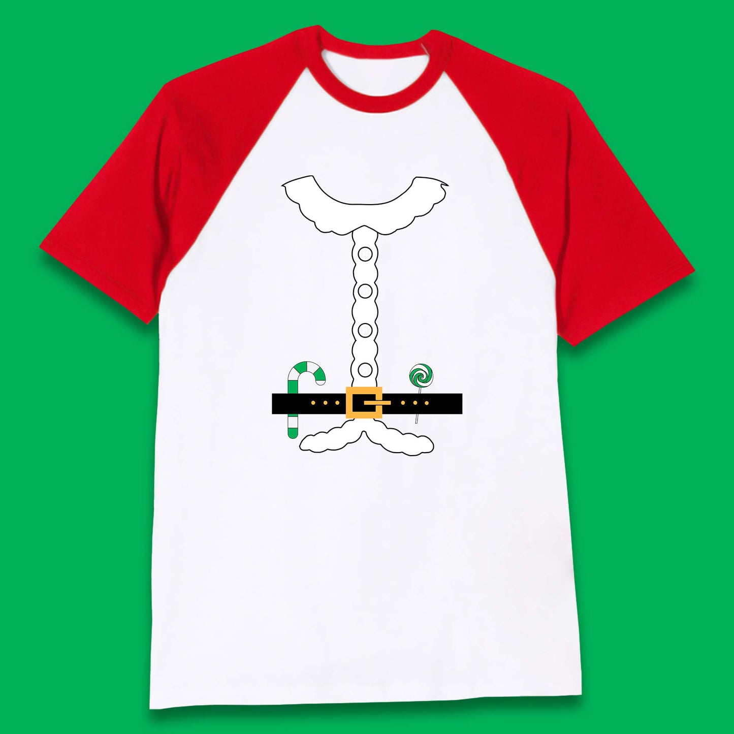 santa claus costume baseball t shirt