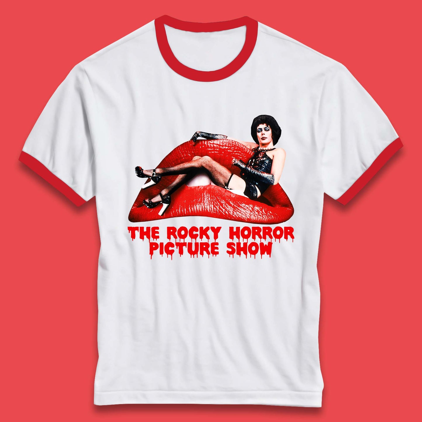 The Rocky Horror Show Halloween Horror Movie Red Lips Ringer T Shirt