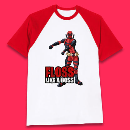 Floss Lika A Boss Deadpool Floss Floss Dance Deadpool Fictional Character Superhero Comic Book Character Floss Dancing Deadpool Marvel Comics Baseball T Shirt