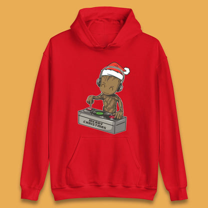 Baby Groot DJ Christmas Unisex Hoodie