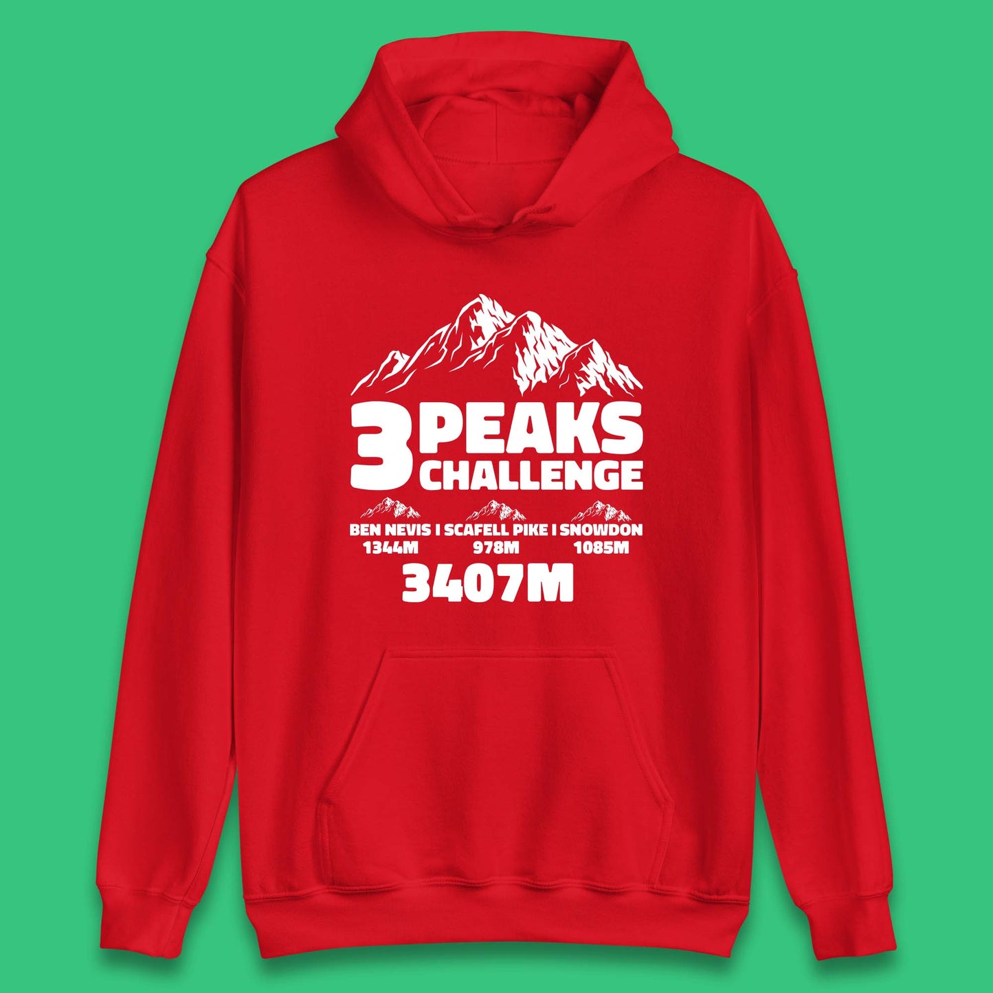 3 Peaks Challenge Hiking Unisex Hoodie