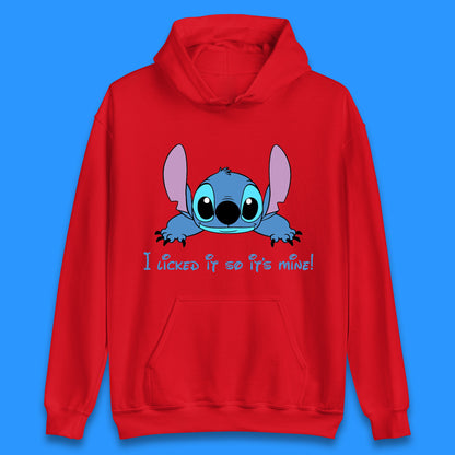 Disney I Licked It So It's Mine Funny Offensive Quote Disney Ohana Lilo And Stitich Disneyland Cartoon Character Unisex Hoodie