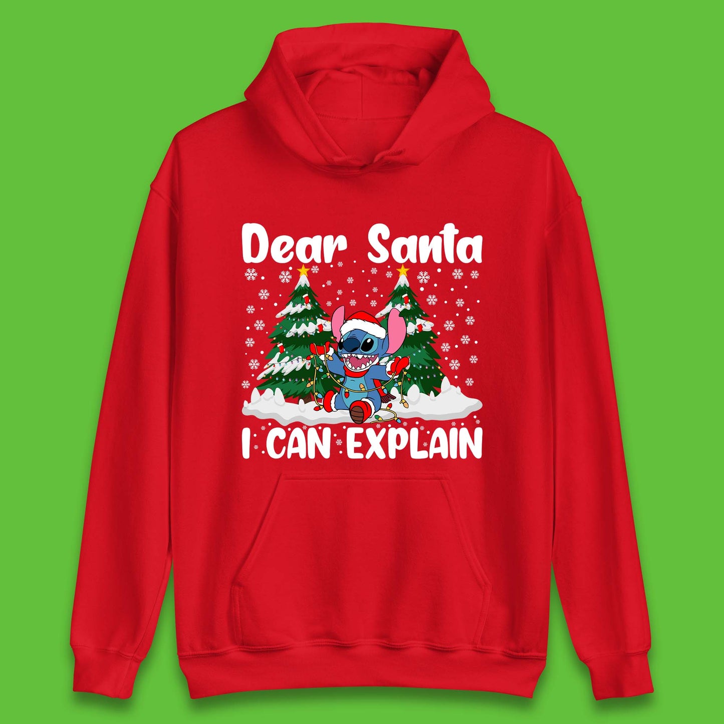 Santa Stitch Christmas Unisex Hoodie