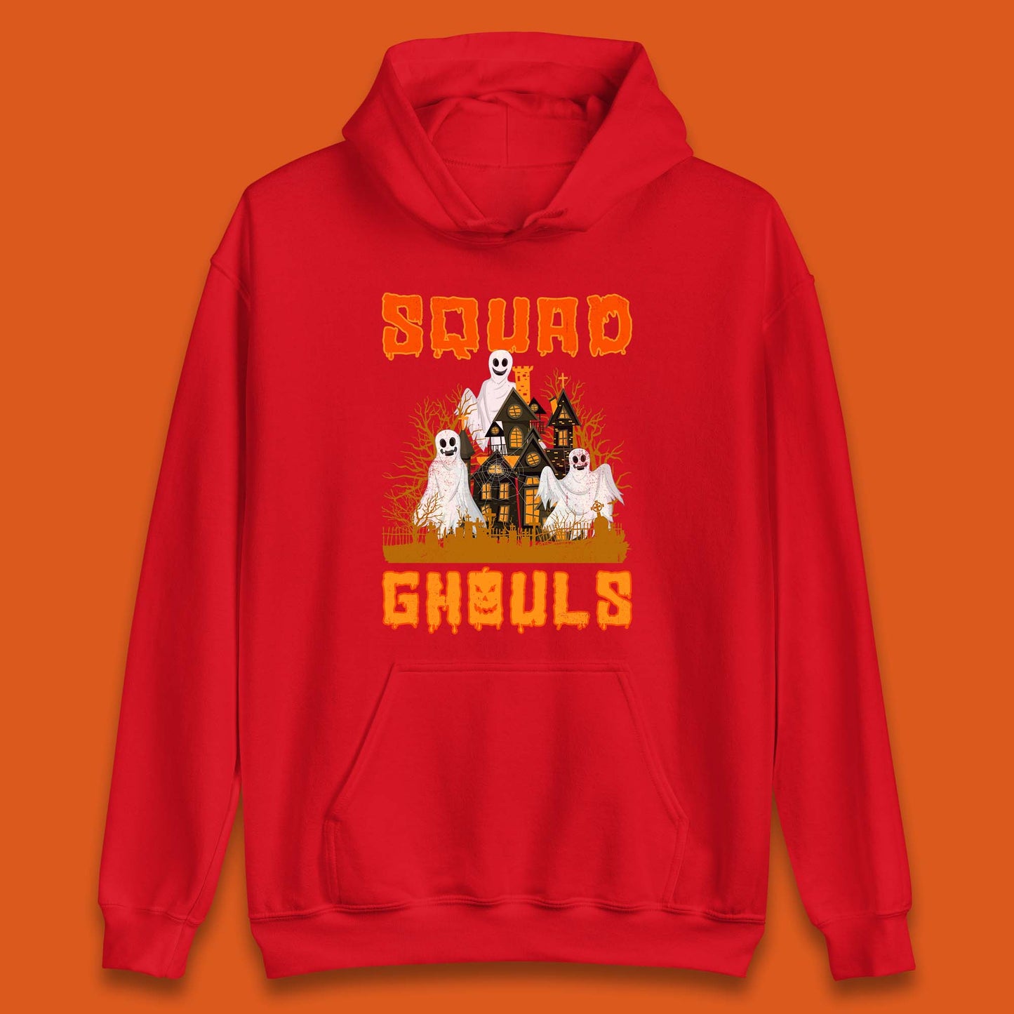 Squad Ghouls Halloween Boo Ghost Horror Scary Haunted House Unisex Hoodie