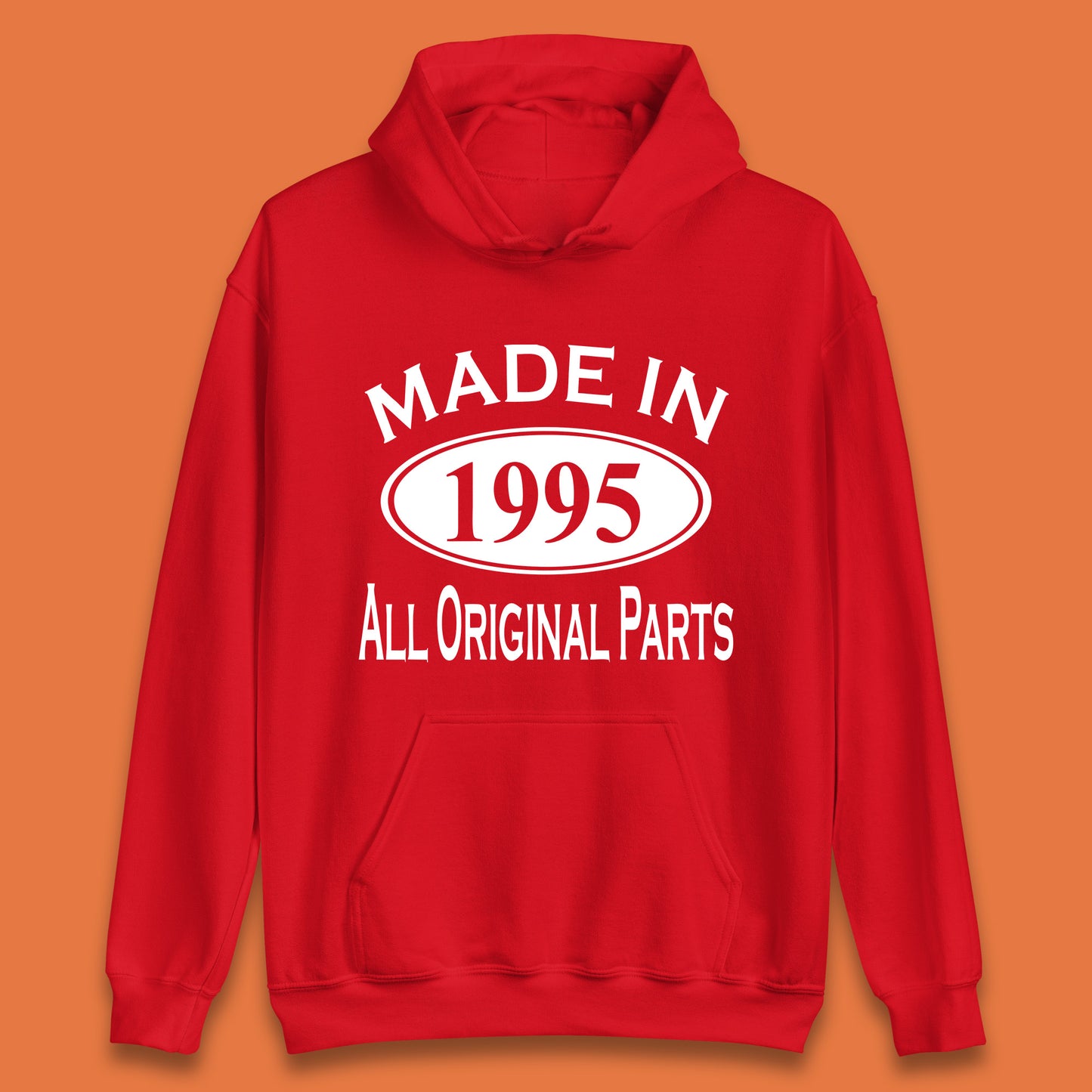 Made In 1995 All Original Parts Vintage Retro 28th Birthday Funny 28 Years Old Birthday Gift Unisex Hoodie