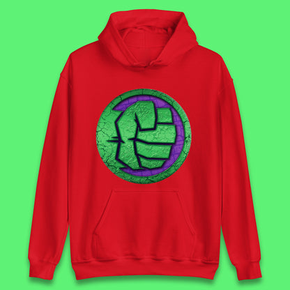 Marvels Avengers The Incredible Hulk Smash Fist Circle Logo Hulk Giant Man Hulk Superhero Movies Unisex Hoodie