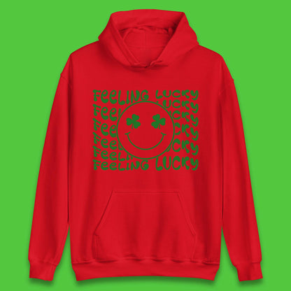 Feeling Lucky Smiley Shamrock Unisex Hoodie