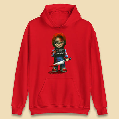 Chucky Mug Shot Chicago Police Dept Ray Charles Lee Chucky Halloween Horror Movie Unisex Hoodies