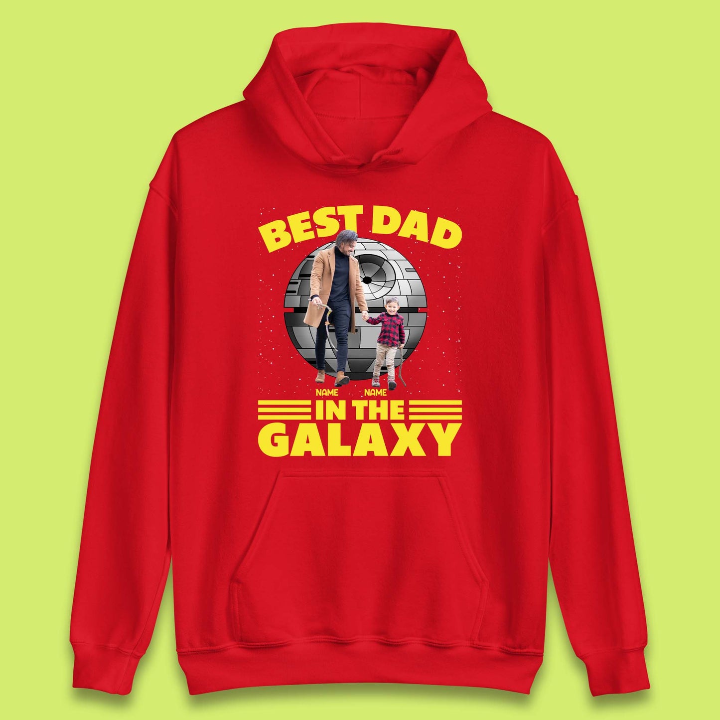 Personalised Best Dad In The Galaxy Unisex Hoodie