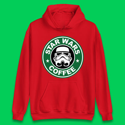 Star Wars Coffee Stormtrooper Sci-fi Action Adventure Movie Character Starbucks Coffee Spoof Star Wars 46th Anniversary Unisex Hoodie