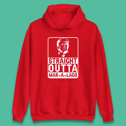 Donald Trump Straight Outta Mar-A-Lago USA Mugshot President Elections 2024 Unisex Hoodie