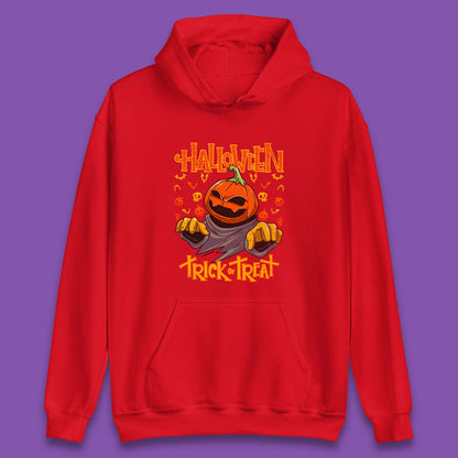 Halloween Trick Or Treat Pumpkin Character Halloween Scary Evil Pumpkin Unisex Hoodie