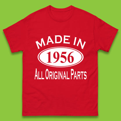 Made In 1956 All Original Parts Vintage Retro 67th Birthday Funny 67 Years Old Birthday Gift Mens Tee Top