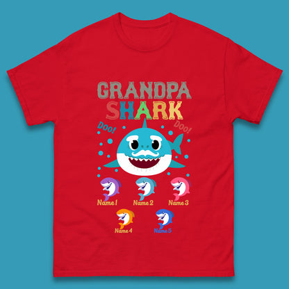 Personalised Grandpa Shark Mens T-Shirt