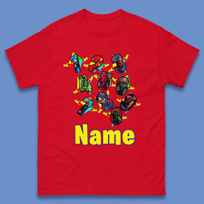 Personalised Number Day Superheroes Superheroes Mens T-Shirt