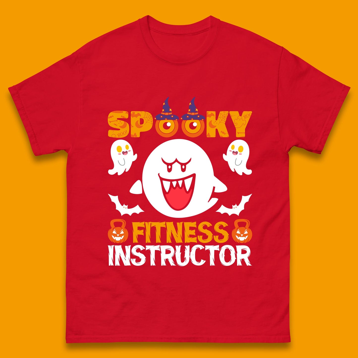 Halloween Spooky Fitness Instructor Super Mario Boo Halloween Costume Mens Tee Top