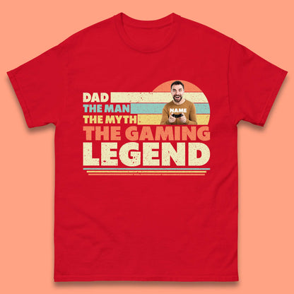 Personalised Dad The Gaming Legend Mens T-Shirt