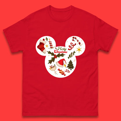 merry christmas disney mickey mouse head t shirt