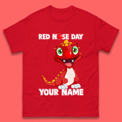 Personalised Red Nose Day Dragon Mens T-Shirt