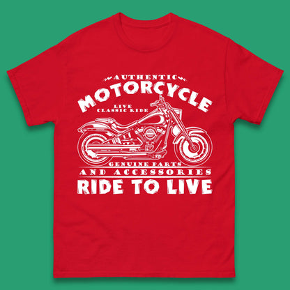 Motorcycle Ride To Live Mens T-Shirt