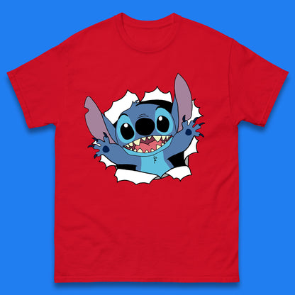 Disney Lilo And Stitch Hello Cartoon Character Ohana Stitch Lover Disneyland Vacation Trip Disney World Mens Tee Top