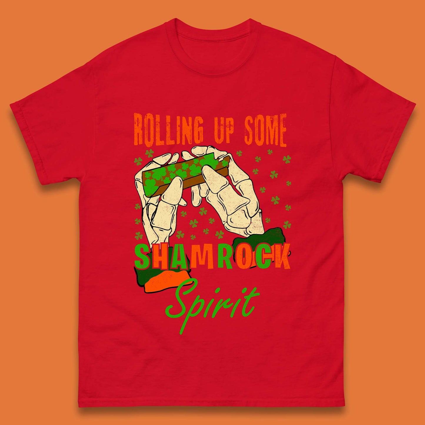 Rolling Up Some Shamrock Spirit Mens T-Shirt