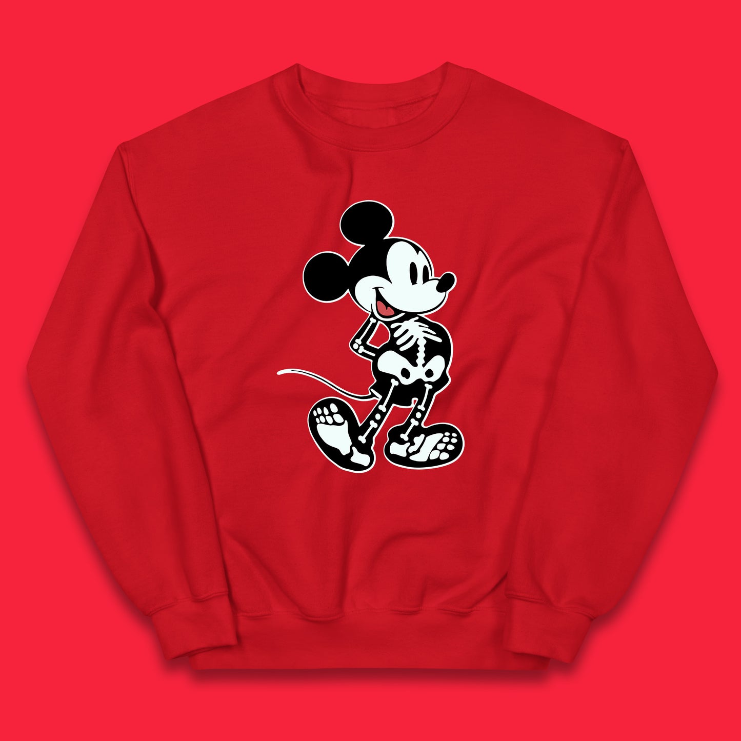 Disney Mickey Mouse Skeleton Funny Horror Scary Cartoon Character Mickey Skull Disneyland Vacation Trip Disney World Kids Jumper