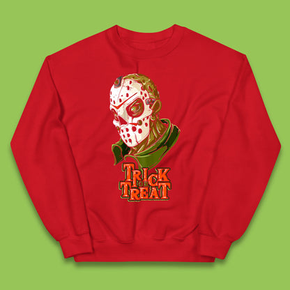 Halloween Trick Or Treat Jason Voorhees Face Mask Horror Movie Character Kids Jumper