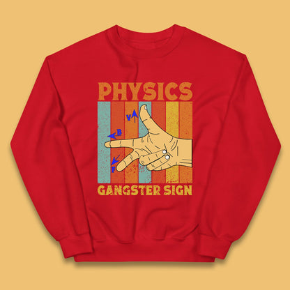 Physics Gangster Sign  Right Hand Rule Funny Parody Science Scientist Kids Jumper