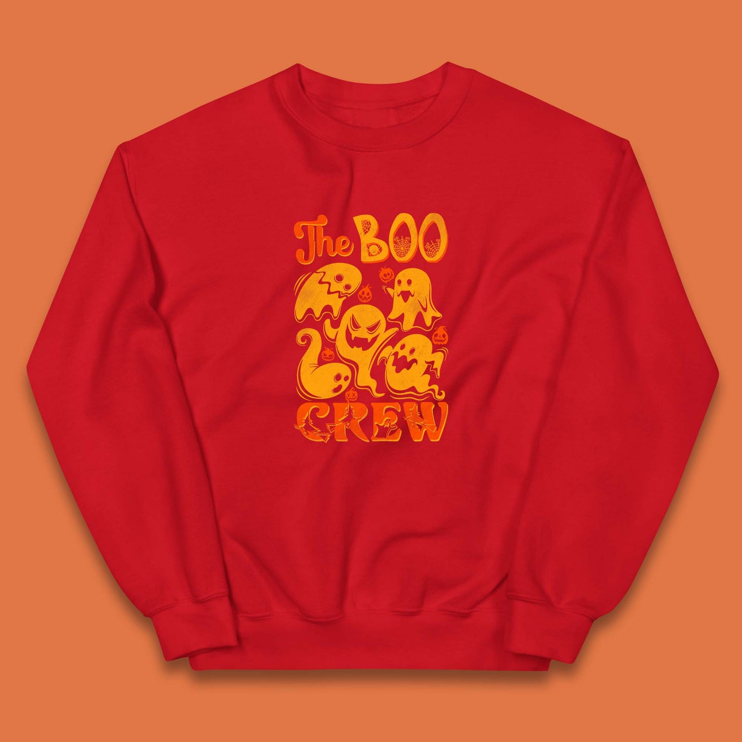 The Boo Crew Halloween Horror Scary Boo Ghost Squad Spooky Vibes Kids Jumper