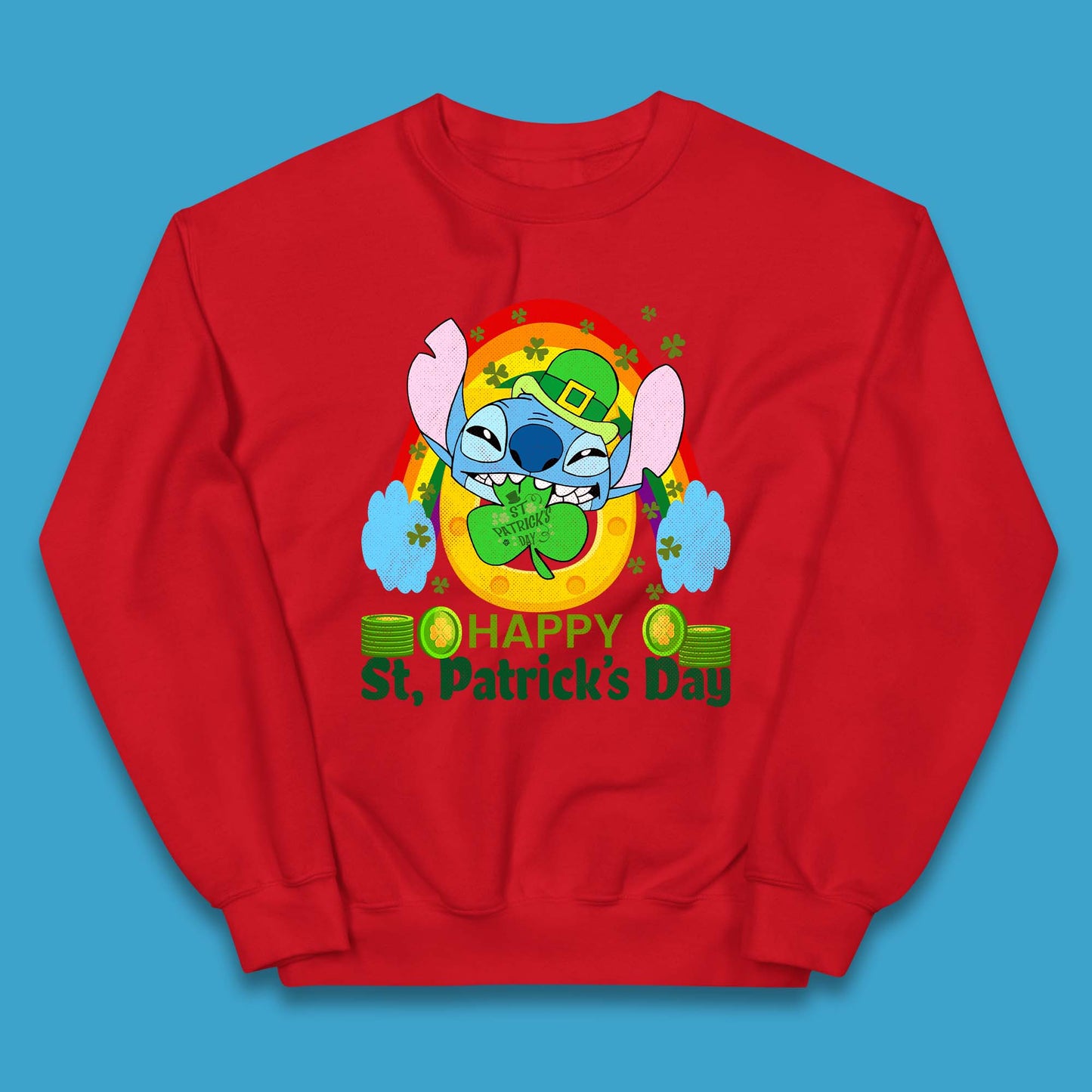 St. Patrick's Day Stitch Kids Jumper