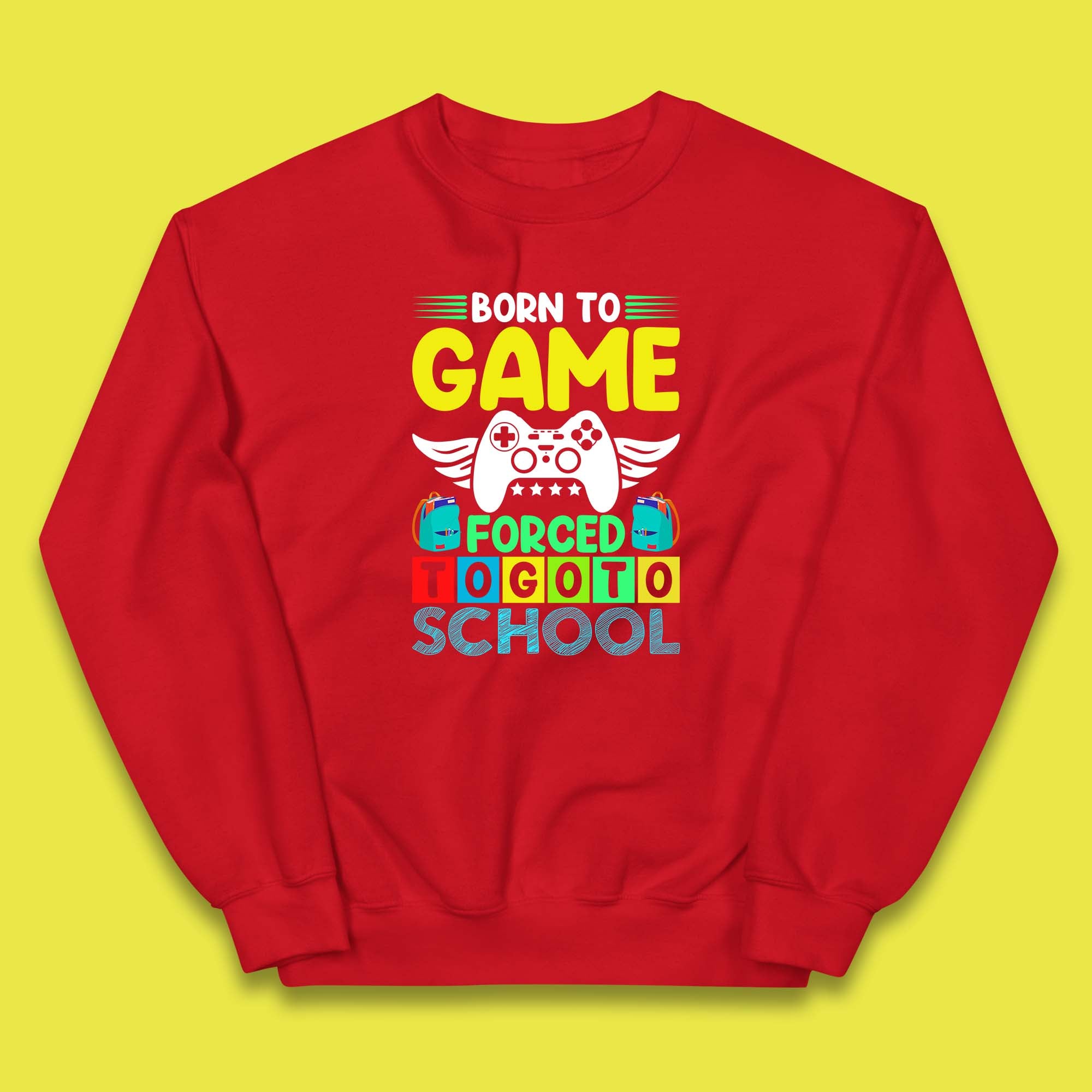 born to play roblox , forced to go to school Kids Pullover Hoodie