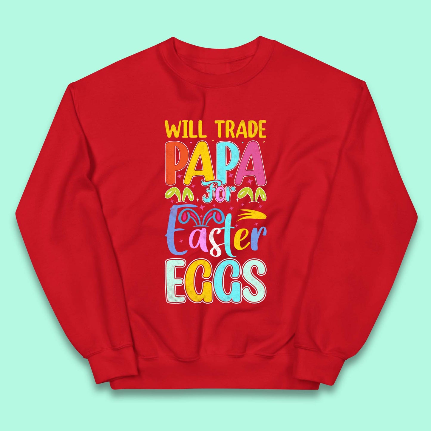 Papa For Easter Eggs Kids Jumper