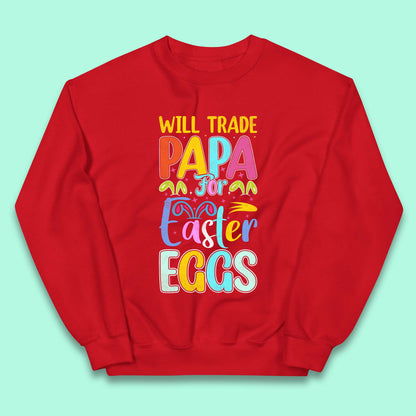 Papa For Easter Eggs Kids Jumper