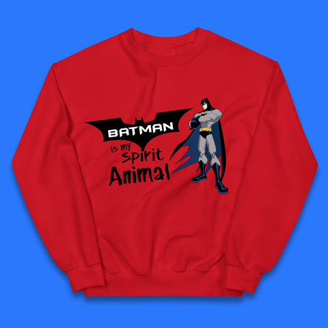 Batman Is My Spirit Animal DC Comics Batman Basic Logo Superhero Dc Movie Character Kids Jumper