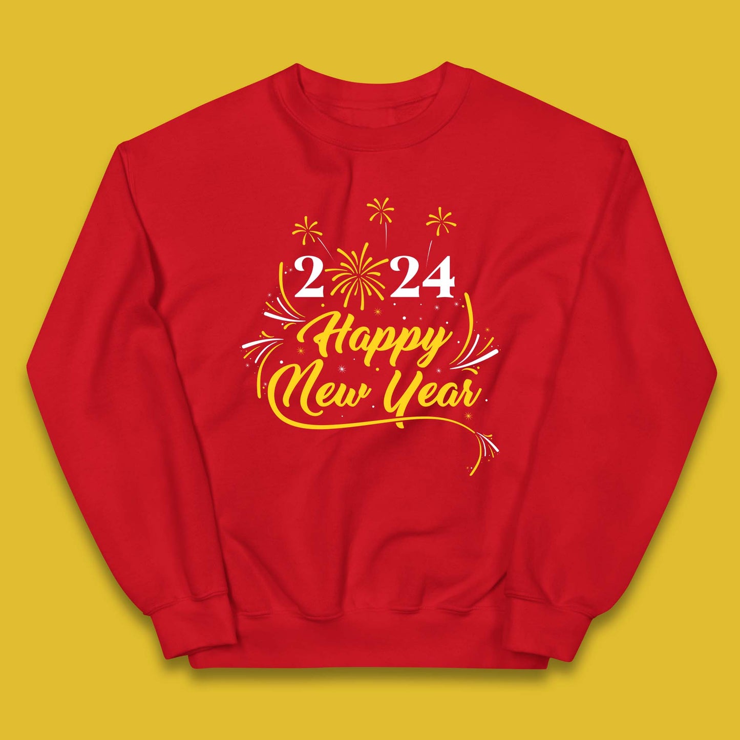 2024 Happy New Year Fireworks Kids Jumper