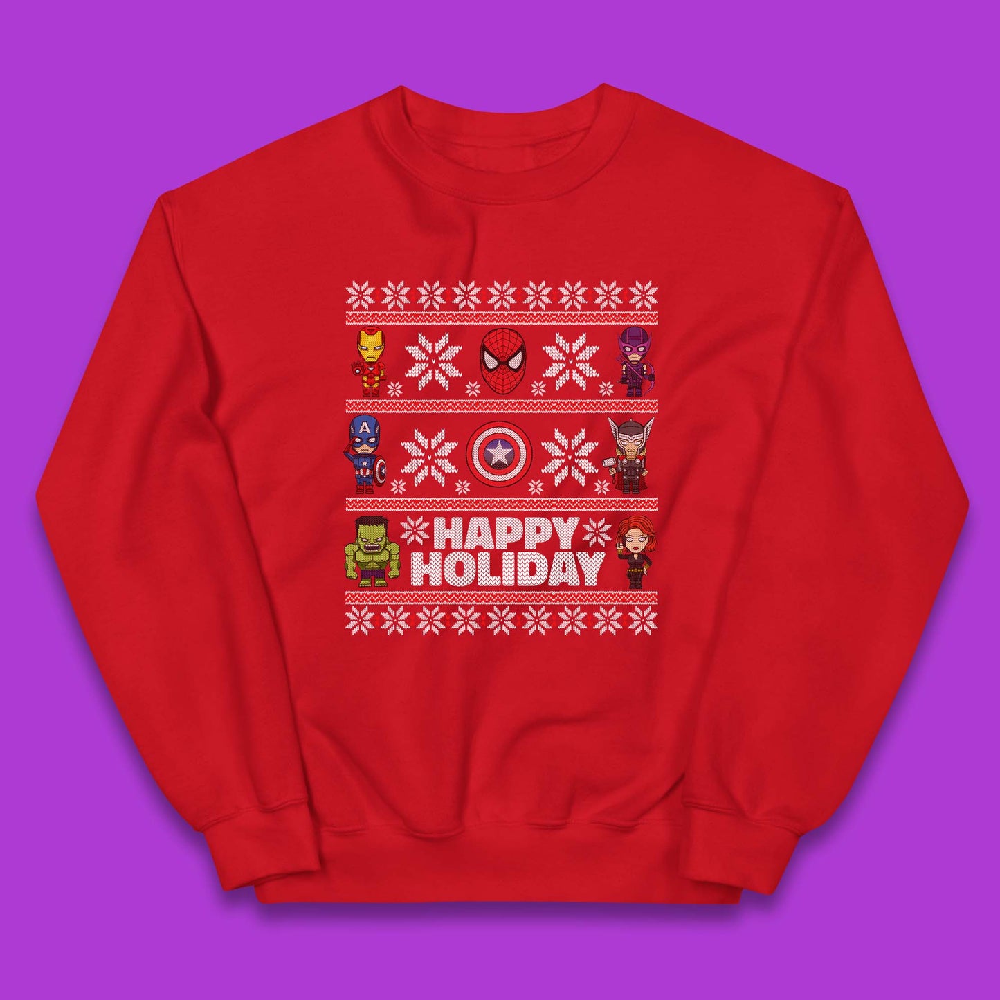 Avengers Superheroes Christmas Kids Jumper