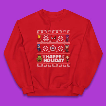 Avengers Superheroes Christmas Kids Jumper