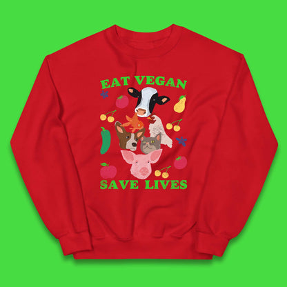 Eat Vegan Save Lives Kids Jumper