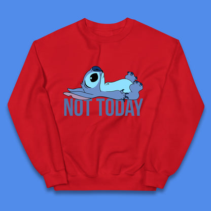 Lazzy Disney Ohana Not Today Laying Ohana Lilo & Stitich Disneyland Cartoon Character Walt Disney Kids Jumper