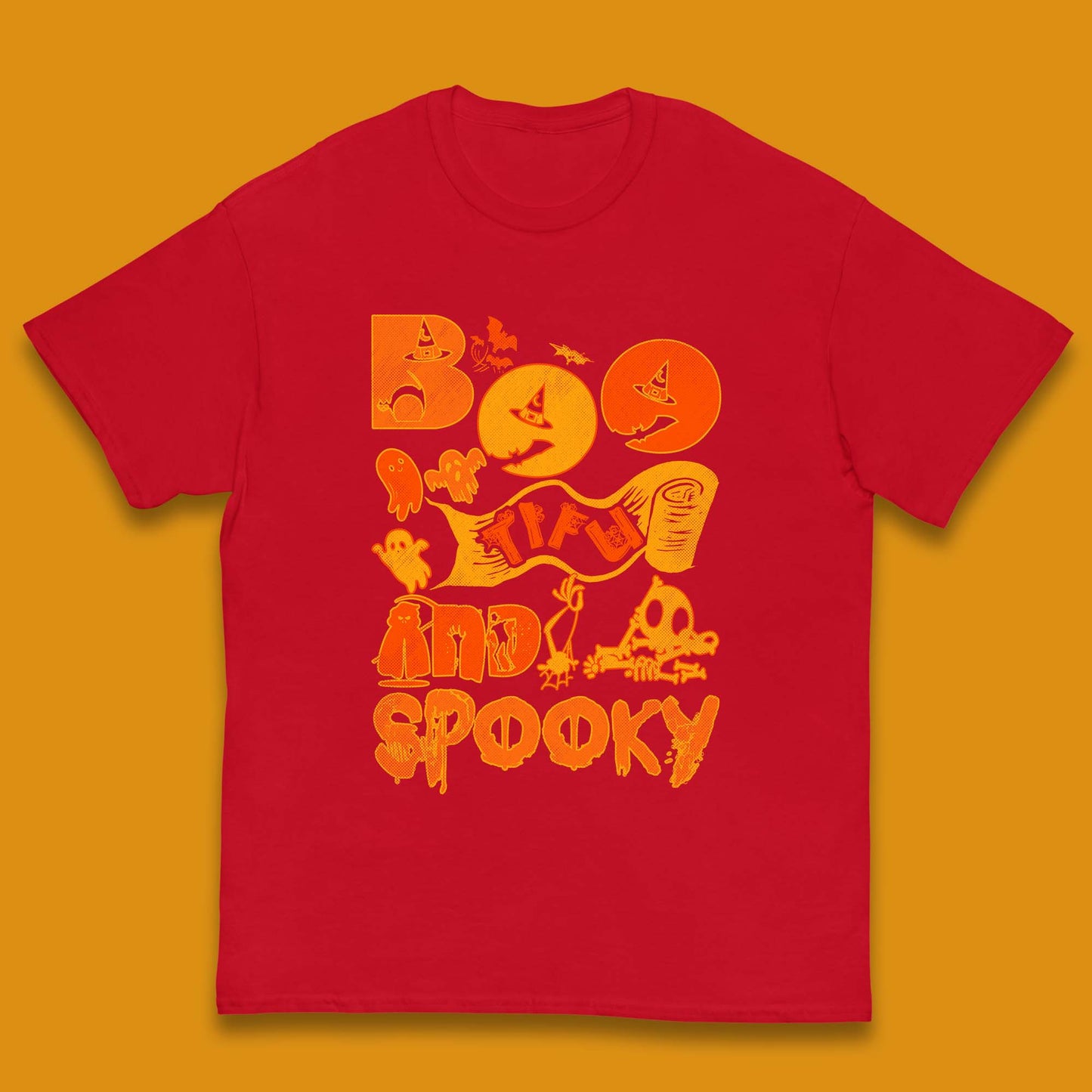 Boo Tiful and Spooky Halloween Horror Scary Boo Ghost Spooky Season Kids T Shirt