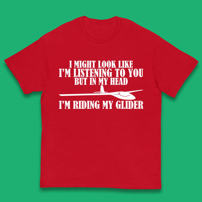 In My Head I'm Riding My Glider Kids T-Shirt